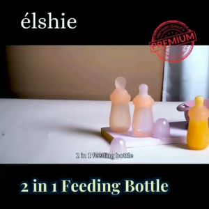 ELSHIE – Premium 2 in 1 Feeding Bottle | Spoon Squeeze Feeder | Botol Sendok Makan MPASI Bayi