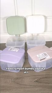 Tempat Bumbu Dapur & Gula Garam Free Sendok: Tempat Bumbu 4 in 1 Sakura Genki Market