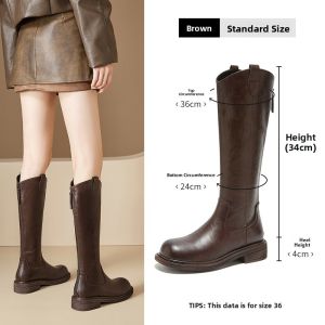 Agsdon | Autumn New Long Boots Thick Heel Short Height