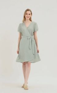 Krizia Wrap Around Waffle Knit Dress: A Comfortable Casual Women's Choice