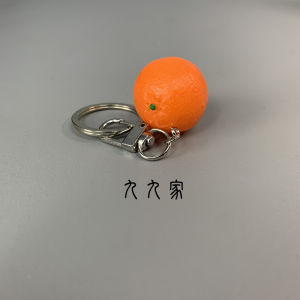 An Orange Pendant ~ Keychain Artificial Food Candy Toy Schoolbag Backpack Hanging Ornament AirPods Protective Case