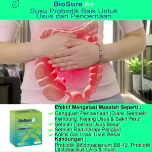 Probiotik Pencernaan Biosure A+ Dengan Kandungan Bifidobacterium BB-12 Lactobacillus LA-5 dan Inulin