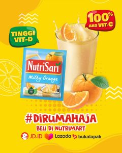 SERBUK MINUMAN RASA SUSU JERUK 1 RENCENG NUTRISARI MILKY ORANGE