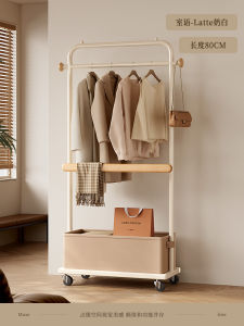 ตู้เสื้อผ้าแบบตั้งได้ขนาดเล็กสำหรับใช้ในบ้าน รูปทรงเรขาคณิต ตู้เสื้อผ้าแบบย้ายได้ในห้องนอน สไตล์เรียบง่าย ตู้เสื้อผ้าแบบแขวนได้