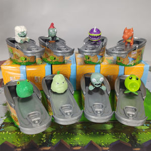 Authentic Plants Vs Zombies Blind Box Can Press Bounce Peashooter Big Mouth Flowers Boys Toy Gift
