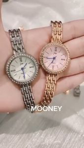 Mooney Jam Tangan Wanita Rantai Mini Moon Jam Analog Quartz Fashion Elegant JW 06