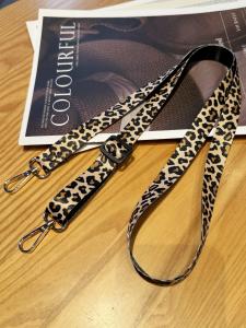 INS Style Leopard Pattern Mobile Phone Lanyard Crossbody Adjustable Strap Clip Strap Phone Case Pendant Bag Lanyard