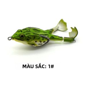 Mồi Câu Giả Goture Frog Type Topwater 8/9/10 CM Cánh Quạt Kép Chất Liệu Silicon Mềm Mồi Giả Dạng Wobbler Dùng Cho Câu Cá Ở Hồ Sông Ao Suối
