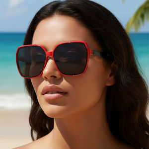 New Square Large Frame Sunglasses With Gradient Color For Womens Fashion Personality Outdoor Anti-ultraviolet JH9051