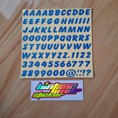 STICKER HURUF ABJAD DAN ANGKA CUTTING STICKER