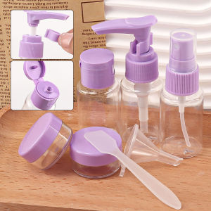 7pcs Travel Mini Makeup Cosmetic Face Cream Pot Bottles Plastic Transparent Empty Make Up Container Bottle Travel Accessories