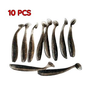 10 PCS Umpan Pancing Silikon Karet Softlure Fishing Lure Soft Bait