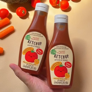 HAPPY MUNCHY Ketchup Sauce [Halal] [Low Sugar Low Salt] 215g / for 12+ mths / Baby Seasoning Dipping Sauce