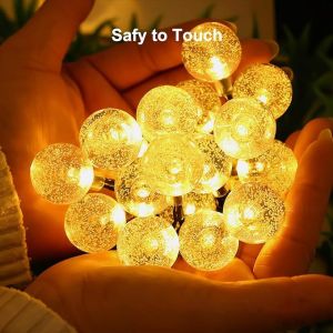 LED String Light Solar Fairy Lights 5m 20LED Warm Light Waterproof Outdoor Garden Wedding Decoration Christmas Lamp