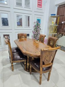 Meja Makan Salina Gendong / Meja Makan Mewah / 6 kursi Jati Jepara