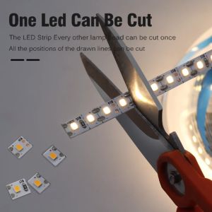 Cutable each LEDs 10M 20M DC24V LED Strip 2835 120led/m 10w/m High Brightness White/Warm White Flexible LED Light Strip DIY Room Decoration Lighting