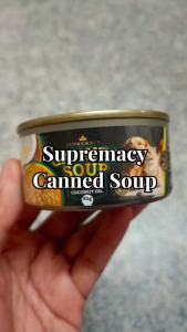 Supremacy Canned Soup Shredded Chicken and Coconut Oil 85g Premium Wet Food Topper for Cats & Dogs Low Sodium 0.3% Daily Nutrition Formula Made Fresh Ingredients Supports Hydration Appetite Digestive Comfort Healthy Energy Irresistible Taste All Breeds