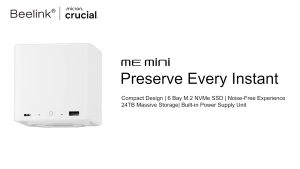 Beelink ME MINI 6-Slot  Intel N200/150 LPDDR5 M.2 PCIE3.0 Dual Lan 64GB eMMC Crucial SSD Desktop Game PC