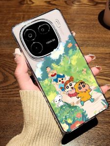 Cartoon Protective Phone Case for Vivo Iqoo Spring Outing Cute Design Male Female Models TPU Material Eco Friendly