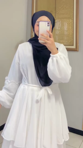 ayunda maxy ceruty babydoll susun neci terlaris/gamis rempel motif bunga terbaru kekinian/pakain wanita dewasa pesta modern