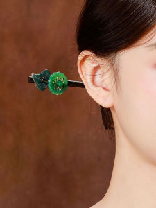 Elegant Simple Wood Hairpin Womens Traditional Hanfu Hair Accessories Hair Ornament for Qipao Original Design Fashion Jewelry