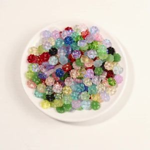 50pcs/lot 10mm Colored Four-leaf Clover Shape Beads For Jewelry Making Loose Spacer Glass Beads DIY Bracelet Necklace Wholesale