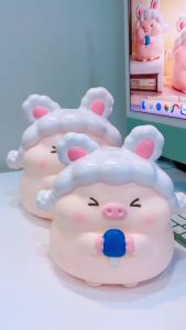 Ống Tiêt Kiệm Heo Ăn Kem Ống Heo Đựng Tiền Lợn Tiết Kiệm Trí