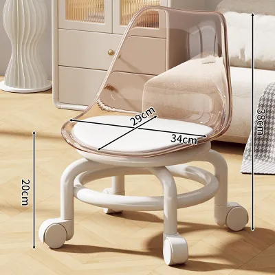 Ghế tựa lưng acrylic có bánh xe đa năng cho trẻ em thoải mái khi ngồi lâu