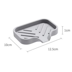Self Draining Soap Bar Holder Silicone Kitchen Sink Soap Dish Sponge Tray Counter Caddy Organizer for Dish Soap Dispenser