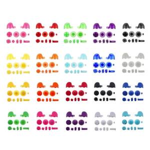 JCD 1Set Full Set L R ABXY Z Keypads Buttons With Thumbsticks Caps For Nintend GameCube NGC D-Pads Power ON OFF Buttons