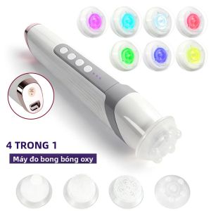 Thiết Bị Làm Sạch Da Mặt Bằng Bong Bóng Oxy 4 Trong 1 Với Đầu Bàn Chải Làm Mới Và Làm Sáng Da Công Cụ Làm Đẹp Da Mặt Hàng Ngày Nhẹ Nhàng Có Thể Sạc Lại Bằng USB