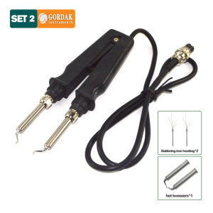 GORDAK 902 BGA Rework Soldering Station Double Electric Heating Clip Soldering Iron Tweezers Desoldering Tools