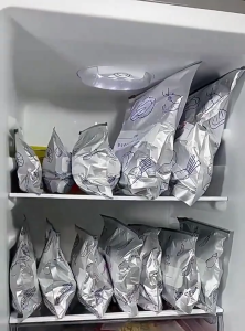 10/30PCS Aluminum Foil Zipper Bags Antibacterial Food Storage for Fridge Freezer Thick Resealable Pouches