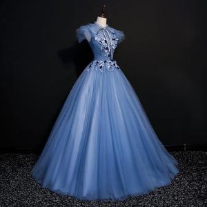 Female Prom Gown 2025 Fashion Stand Up Collar Student Art Exam Stage Solo Performance Dresses Host Evening Long Dress For Women