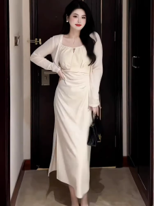 plus Size Pure Desire Hanging Neck Wrap Bodycon Dress Sun Protection Cardigan Set Early Spring Slimming Two Piece Set Women