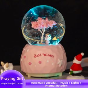 No Brand | Angel Girl Musical Snowfall Decor