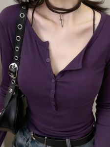 LUOFEN | American Minimalist Stylish Slim Fit Tunic Tee