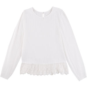 HEYINI | Sweet Lace Long Sleeve Loose Casual Womens Base Shirt Inner Wear Top Spring Autumn New Style Polyester Rayon Spandex Blend