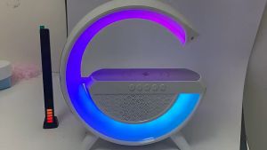 Multifunction Wireless Speaker G3 Alarm Clock RGB Led Bluetooth 5.3 Music Speaker with Fast Wireless Charging Table Lamp with TF / USB / Aux