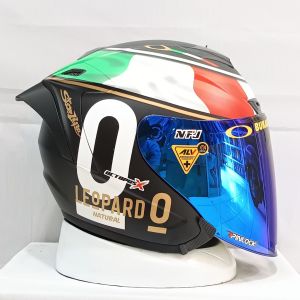 HELM SEV OCTOPUS LEOPARD HITAM DOF PAKET GANTENG KEKINIAN BY JS ARMOR GRATIS STIKER