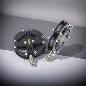 Bàn Đạp Xe Đạp Sợi Carbon Siêu Nhẹ Kwok Với Trục Hợp Kim Titan 3 Vòng Bi MTB Đường Trường - Bàn Đạp Xe Đạp Siêu Nhẹ