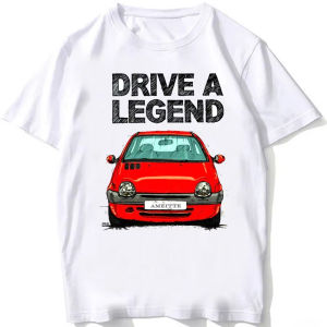Sanrio | Drive The Legend France TWG 90s EVCar T-shirt Summer Short Sleeved Harajuku White Hip Hop Casual Womens T-shirt Tops