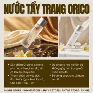 Nước Tẩy Trang Vxebra Orico - Làm Sạch Sâu Dịu Nhẹ - Phù Hợp Da Dầu Mụn 190ml