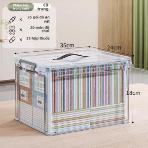 ASCOR | Hộp Lưu Trữ Trong Suốt Cho Quần Áo Đồ Ăn Vặt Đồ Chơi Thuốc