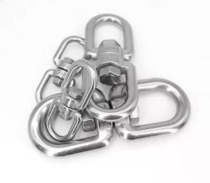1/2PCS M4 M5 M6 M8 M10 Stainless Steel Double Ended Swivel Eye Hook Ring Shackle Carabiner Hooks Connector Multi-purpose Hooks