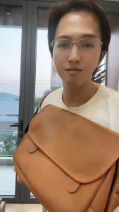 Túi đeo chéo đi học da siêu dày chống nước kiểu trơn 2 pát hít SPM