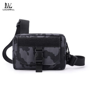 LouisWill Mens Chest Bag Fashion Cross-Body Bag Outdoor Waterproof Shoulder Bag Camouflage Sports Bag Large Capacity Bag For Men