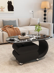 MINGZUO | Space-Saving Mobile Coffee Table with Drawer
