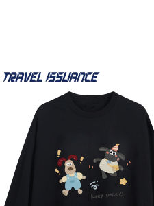 Áo Thun Dài Tay in Họa Tiết Hoạt Hình Dáng Tròn Thoải Mái Thường Ngày Mùa Thu Cho Cặp Đôi Thương Hiệu Nhật Bản Phong Cách Đường Phố