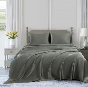 🔥MÃ XÁM ĐẬM🔥Chăn Ga Gối Phi Lụa Silk Cao Cấp Mềm Mướt Mịn Vải Phi Lụa Nằm Mát Bền Đẹp Sang Trọng Ảnh Chụp Thực Tế _ Nemtot Bedding